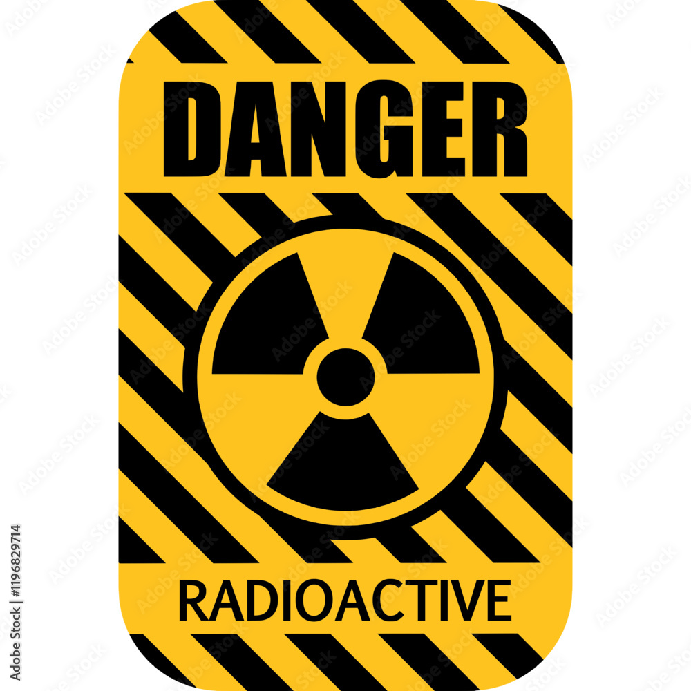 Radioactive Warning Sign. Various safety sign. Radioactive icon Radioactive Warning Sign. Various safety sign. Radioactive icon