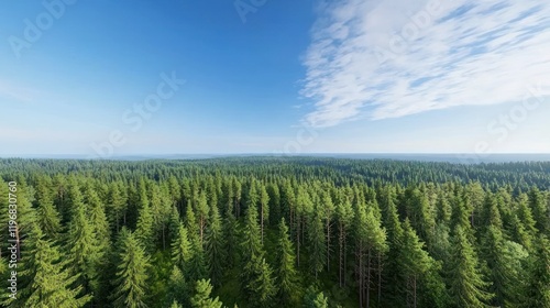 Vast Green Forest Panorama