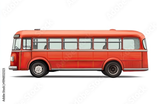 Bus isolated on white background