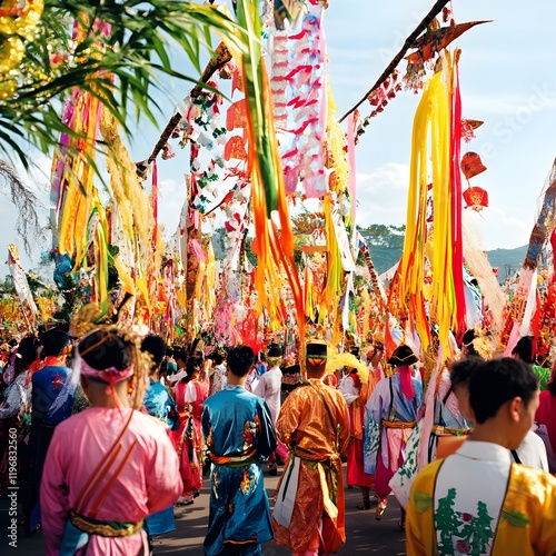 Elaborate Cultural Mask Dance Performance