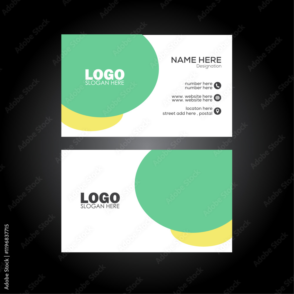 Modern and clean business card template Modern and clean business card template