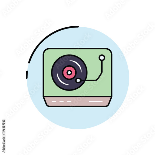 Disc Jockey vector icon