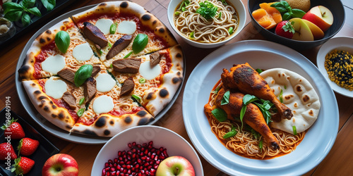 Wallpaper Mural  Pizza and Variety Dishes Torontodigital.ca