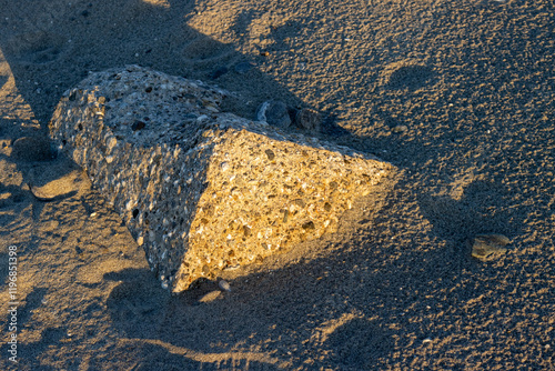 Abstract view on the beach, Sicily, Italy photo