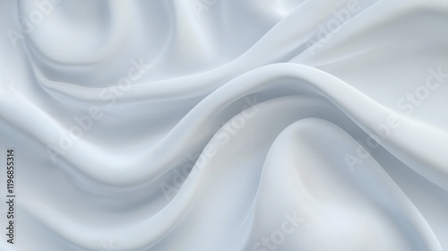 A white fabric with a pattern that looks like a wave photo