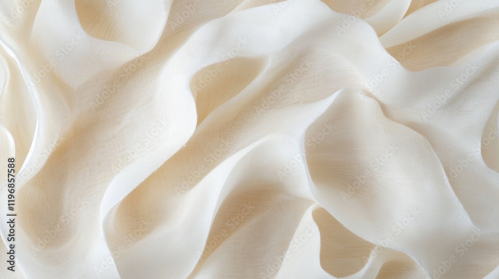 Fototapeta premium A white fabric with a wavy pattern