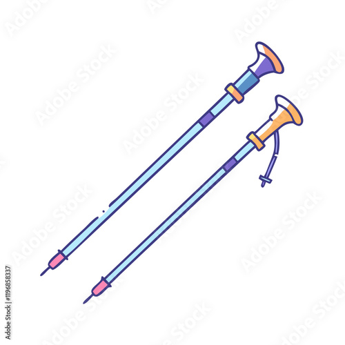 nordic walking poles vector icon, nordic walking poles vector illustration-simple illustration of nordic walking poles, perfect for nordic walking poles logos and icons and themed design 