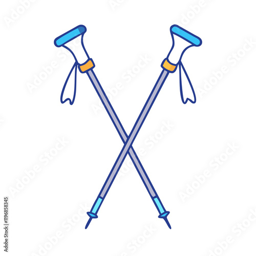 nordic walking poles vector icon, nordic walking poles vector illustration-simple illustration of nordic walking poles, perfect for nordic walking poles logos and icons and themed design 