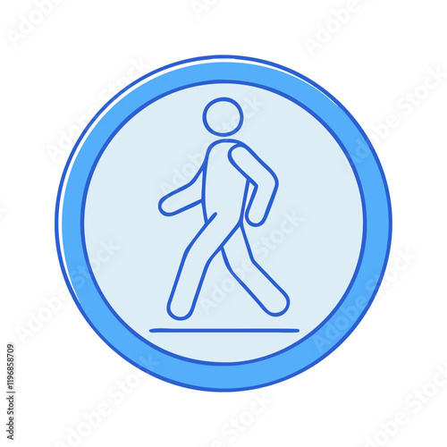 pedestrian zone sign vector icon, pedestrian zone sign vector illustration-simple illustration of pedestrian zone sign, perfect for pedestrian zone sign logos and icons and themed design 