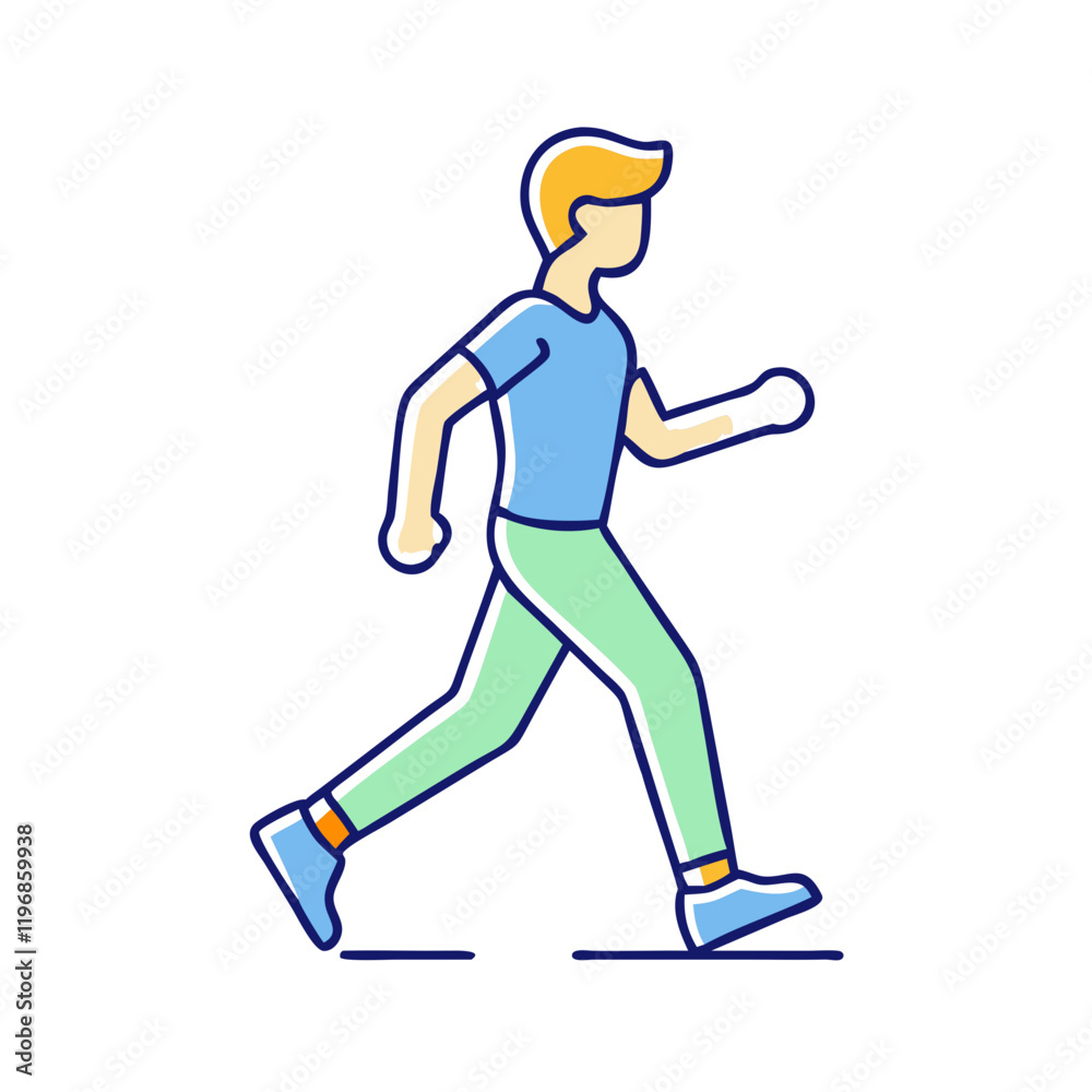Obraz premium walking for fitness vector icon, walking for fitness vector illustration-simple illustration of walking for fitness, perfect for walking for fitness logos and icons and themed design 