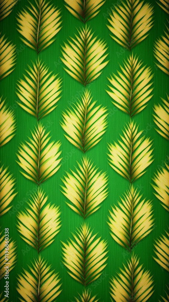 A bold Art Deco design with sharp chevrons and fan patterns in metallic gold and emerald green glowing on a dark textured background A bold Art Deco design with sharp chevrons and fan patterns in metallic gold and emerald green glowing on a dark textured background