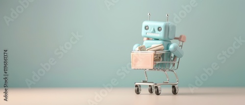 Robots and carts in the supermarket