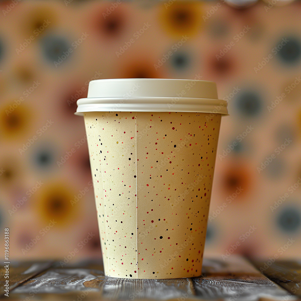 A disposable paper coffee cup A disposable paper coffee cup