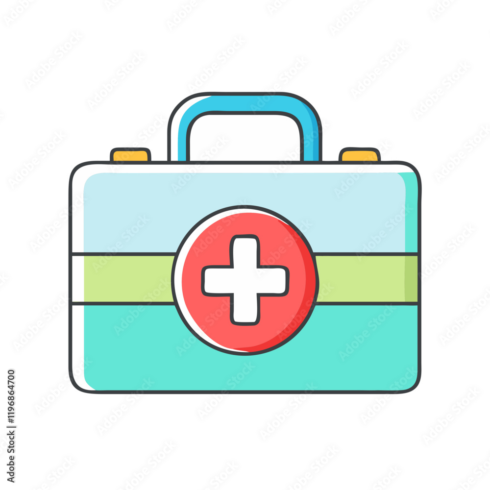 Fototapeta premium first aid kit vector icon, first aid kit vector illustration -simple illustration of first aid kit, perfect for first aid kit logos and icons and themed design 