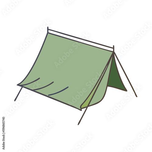 shelter tarp vector icon, shelter tarp vector illustration -simple illustration of shelter tarp, perfect for shelter tarp logos and icons and themed design 
