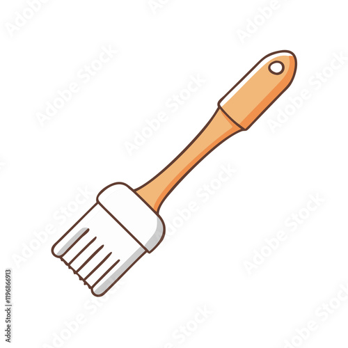 basting brush vector icon, basting brush vector illustration -simple illustration of basting brush, perfect for basting brush logos and icons and themed design 