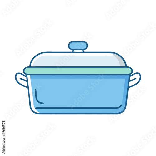 casserole dish vector icon, casserole dish vector illustration -simple illustration of casserole dish, perfect for casserole dish logos and icons and themed design 