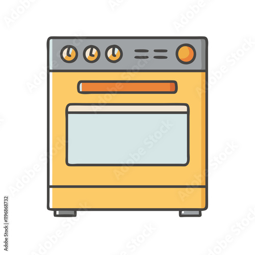 oven vector icon, oven vector illustration -simple illustration of oven, perfect for oven logos and icons and themed design 