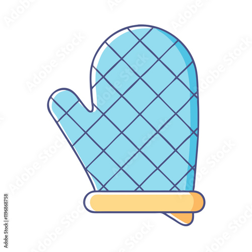 oven mitt vector icon, oven mitt vector illustration -simple illustration of oven mitt, perfect for oven mitt logos and icons and themed design 