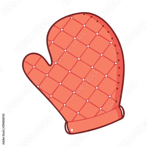 oven mitt vector icon, oven mitt vector illustration -simple illustration of oven mitt, perfect for oven mitt logos and icons and themed design 