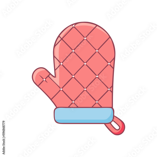 oven mitt vector icon, oven mitt vector illustration -simple illustration of oven mitt, perfect for oven mitt logos and icons and themed design 