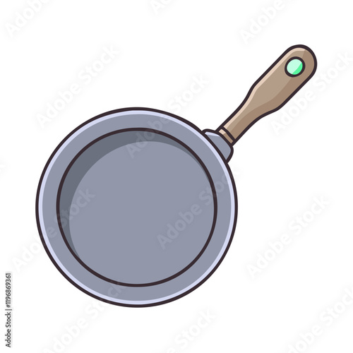 skillet pan vector icon, skillet pan vector illustration -simple illustration of skillet pan, perfect for skillet pan logos and icons and themed design 