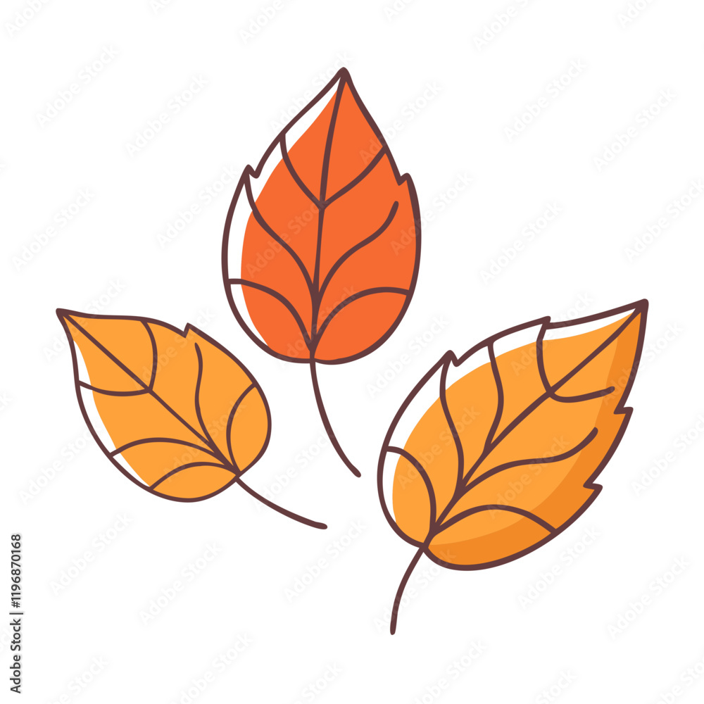 Obraz premium autumn leaves vector icon, autumn leaves vector illustration -simple illustration of autumn leaves, perfect for autumn leaves logos and icons and themed design