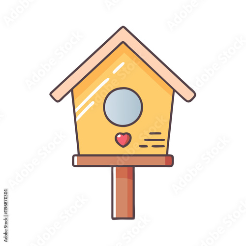birdhouse vector icon, birdhouse vector illustration -simple illustration of birdhouse, perfect for birdhouse logos and icons and themed design 