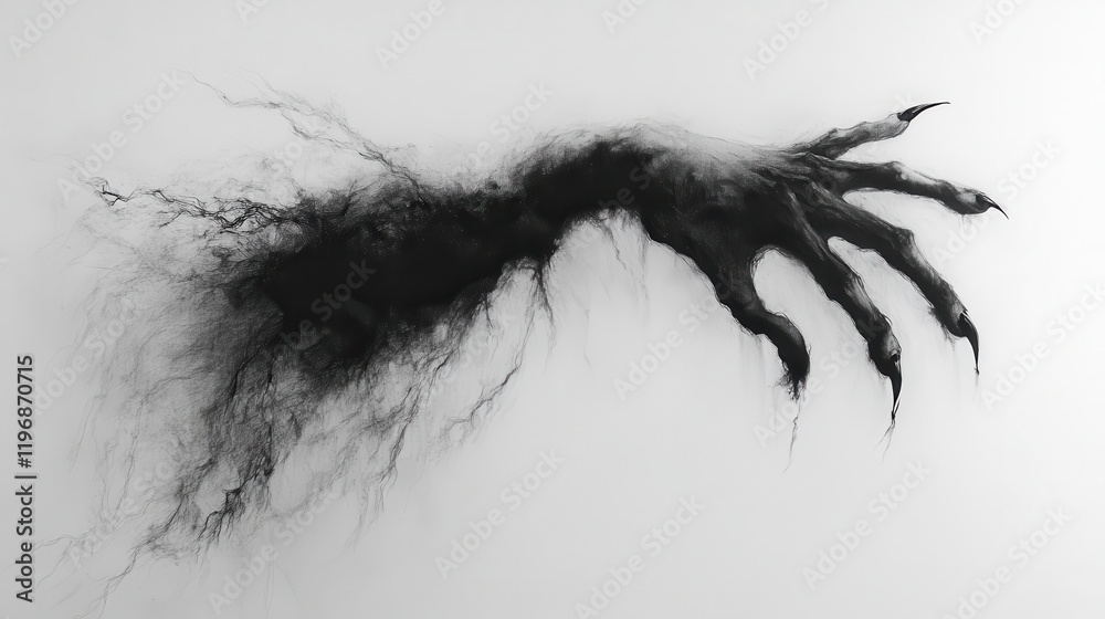 A clawing or scratching motion displayed on a white background symbolizing territorial marking, instinctive expression, and boundary setting A clawing or scratching motion displayed on a white background symbolizing territorial marking, instinctive expression, and boundary setting