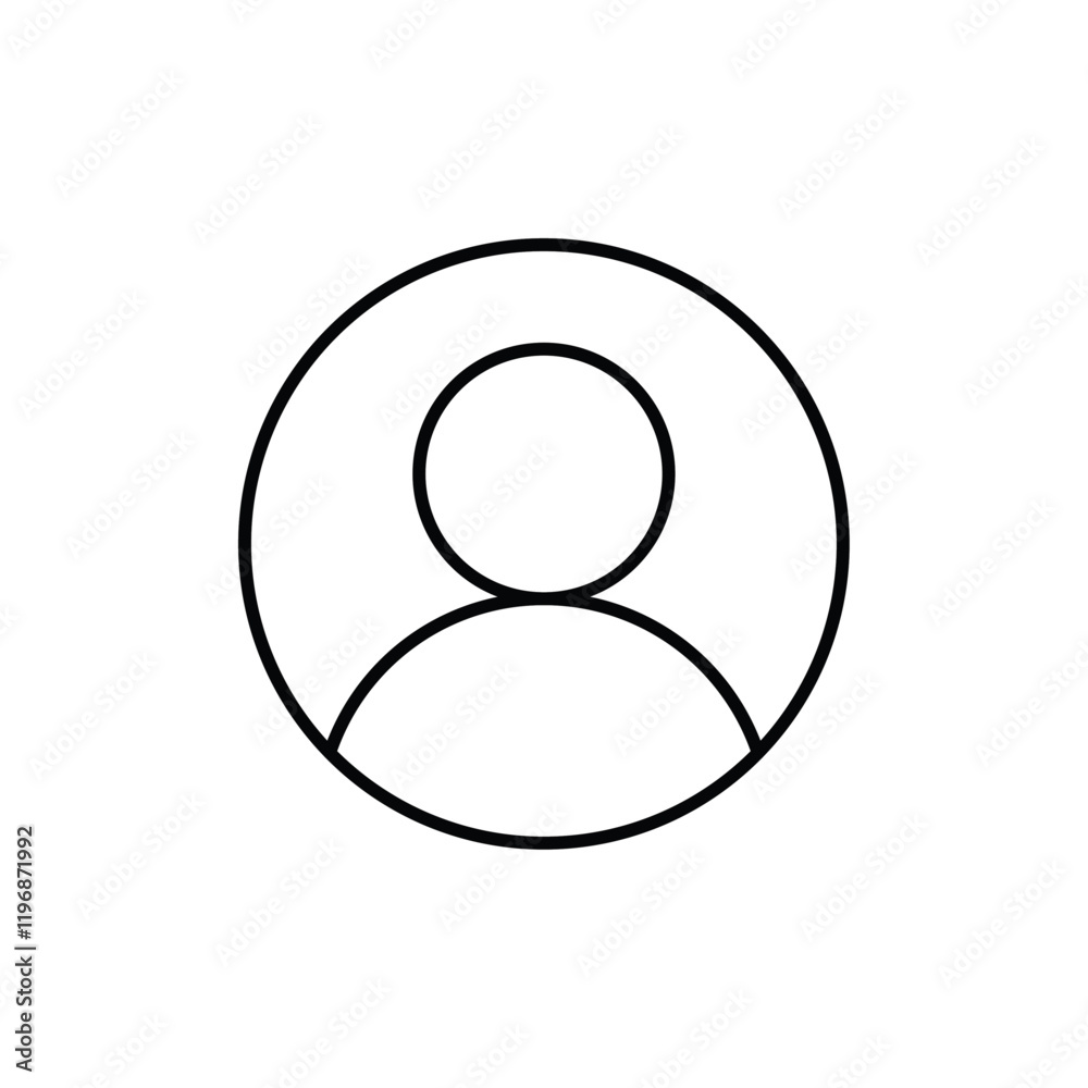 Account icon logo sign set vector outline Account icon logo sign set vector outline