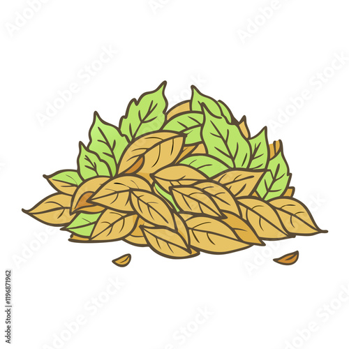 leaf pile vector icon, leaf pile vector illustration -simple illustration of leaf pile, perfect for leaf pile logos and icons and themed design 