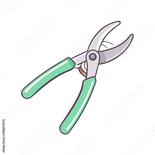 pruning shears vector icon, pruning shears vector illustration -simple illustration of pruning shears, perfect for pruning shears logos and icons and themed design 