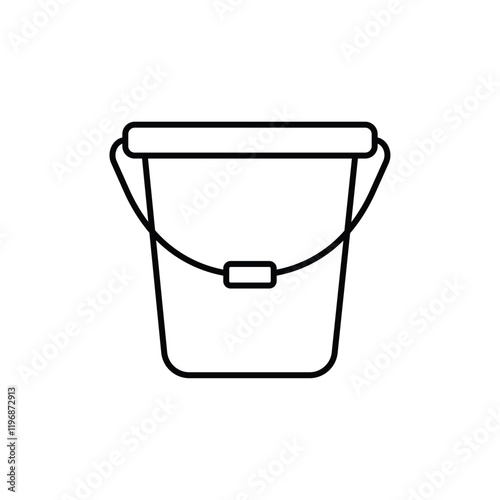 Bucket icon logo sign set vector outline