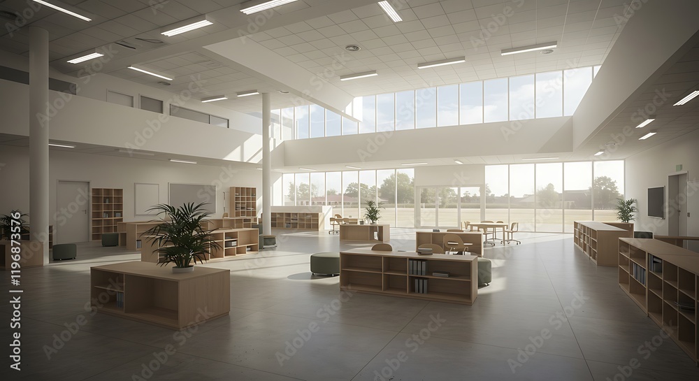 Fototapeta premium empty School hall and corridor interior