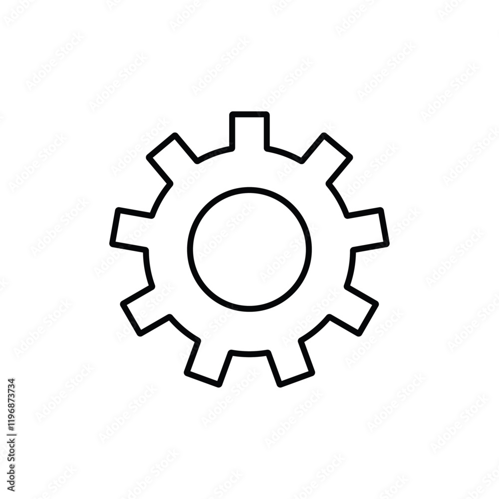 Cogwheel icon logo sign set vector outline Cogwheel icon logo sign set vector outline