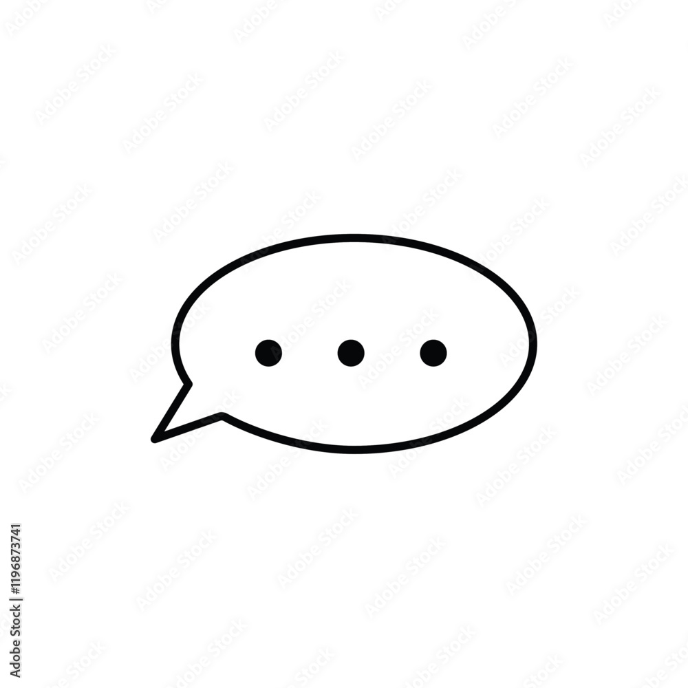 Comments icon logo sign set vector outline Comments icon logo sign set vector outline