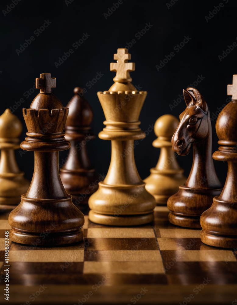 hyper-realistic photograph of chess pieces, close up, best design, spectacular craftsmanship, photorealistic, dramatic lighting hyper-realistic photograph of chess pieces, close up, best design, spectacular craftsmanship, photorealistic, dramatic lighting