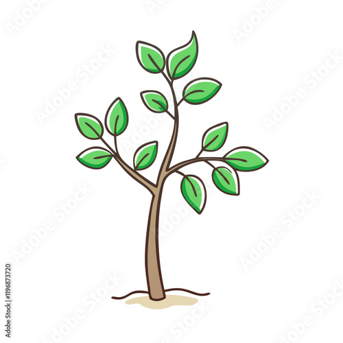 tree sapling vector icon, tree sapling vector illustration -simple illustration of tree sapling, perfect for tree sapling logos and icons and themed design