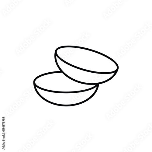 contact lenses icon logo sign set vector outline