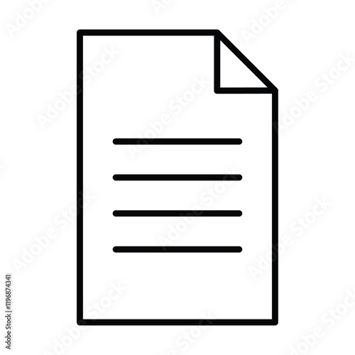 Document icon logo sign set vector outline