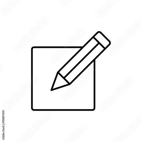 Fotografija Edit icon logo sign set vector outline