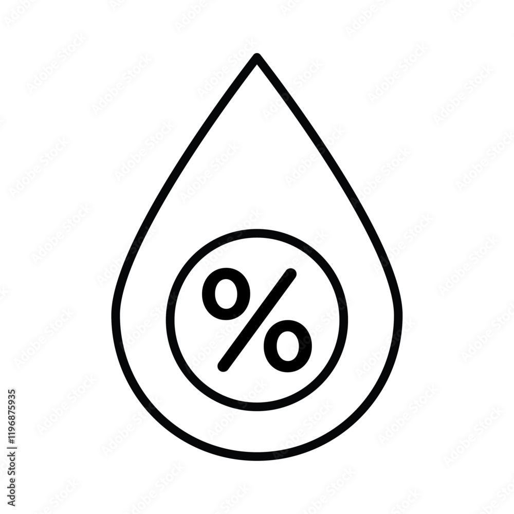 Humidity icon logo sign set vector outline Humidity icon logo sign set vector outline
