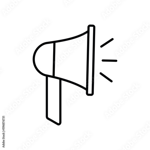 Megaphone icon logo sign set vector outline