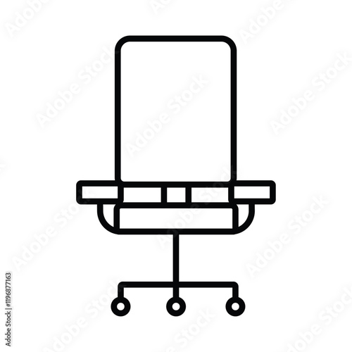 Office chair icon logo sign set vector outline