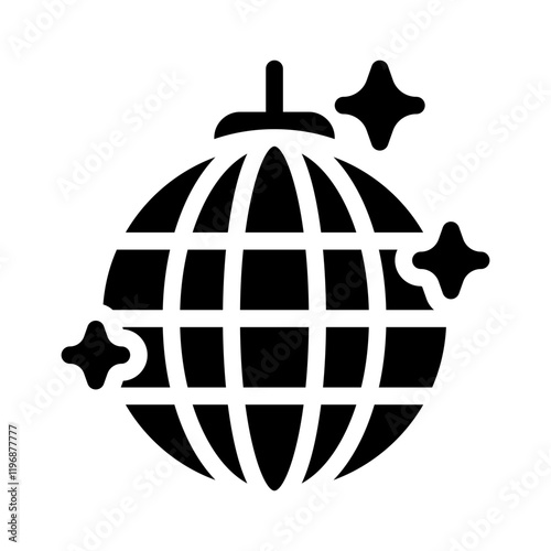 disco ball glyph icon
