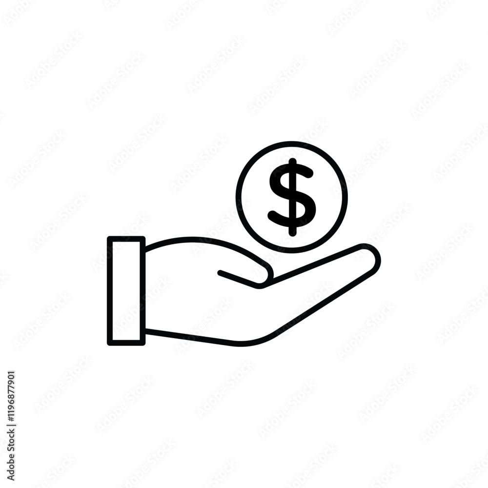 Profit icon logo sign set vector outline Profit icon logo sign set vector outline