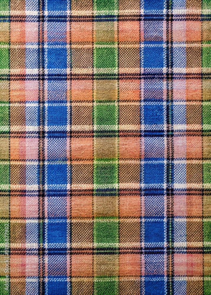 Traditional Tartan Plaid Textile Pattern in Navy Blue, Olive Green, Beige, and Light Blue with Black and White Accents Traditional Tartan Plaid Textile Pattern in Navy Blue, Olive Green, Beige, and Light Blue with Black and White Accents