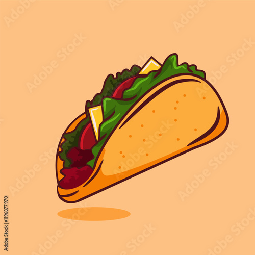 premium taco ilustration vector
