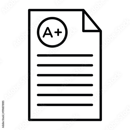 Report card icon logo sign set vector outline