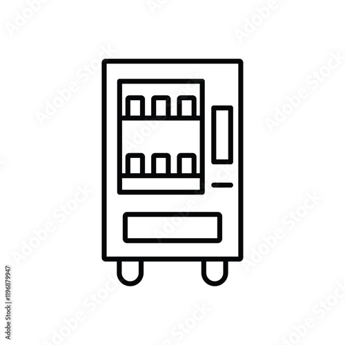 Vending machine icon logo sign set vector outline